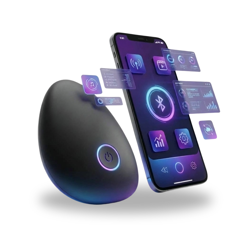 Sensate device paired with relaxation app for stress relief